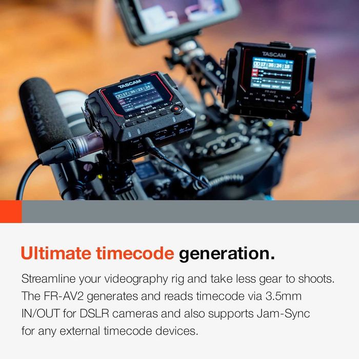 Gravador TASCAM FR-AV2 com AK-BT2