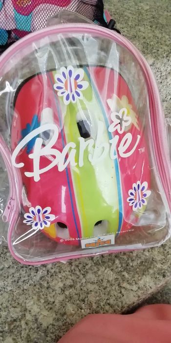 Patins em linha Decathlon com acessórios barbie