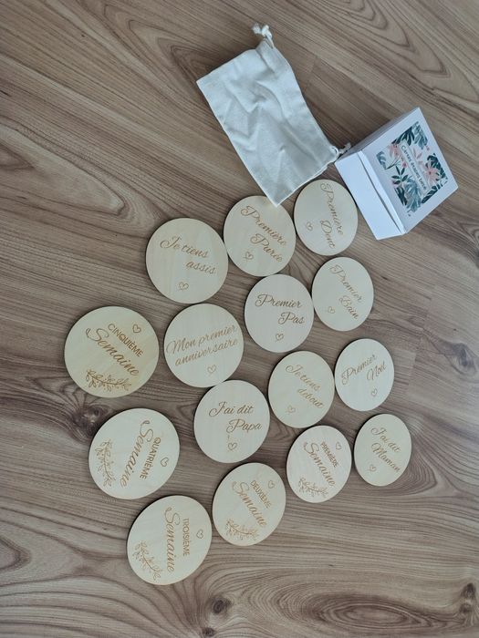 Karty tabliczki do zdjęć drewniane