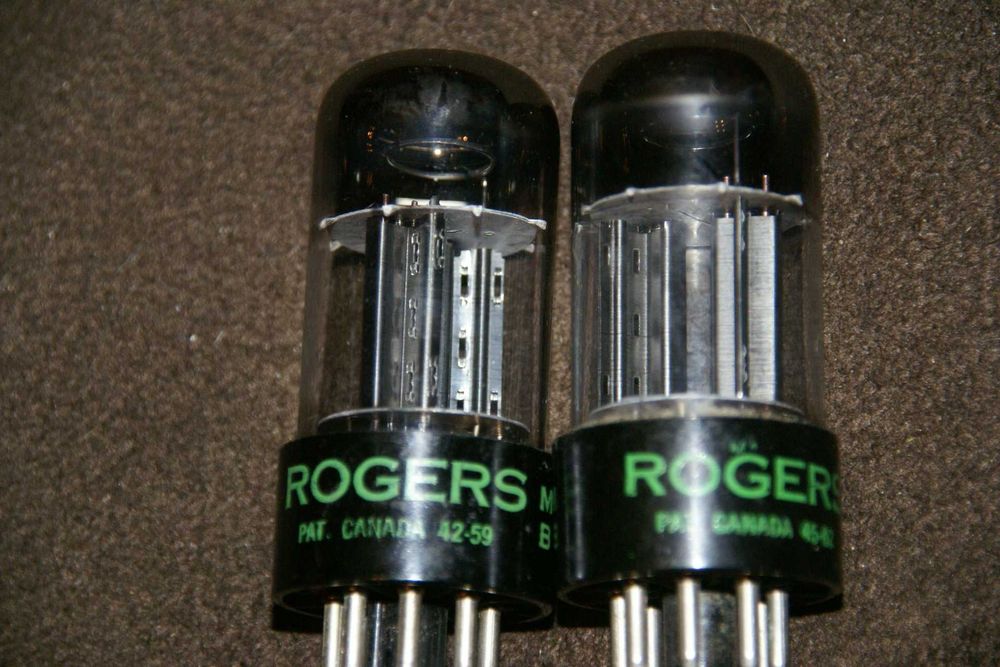 Para lamp 6sn7 GTB Rogers/Sylvania, black T-plates