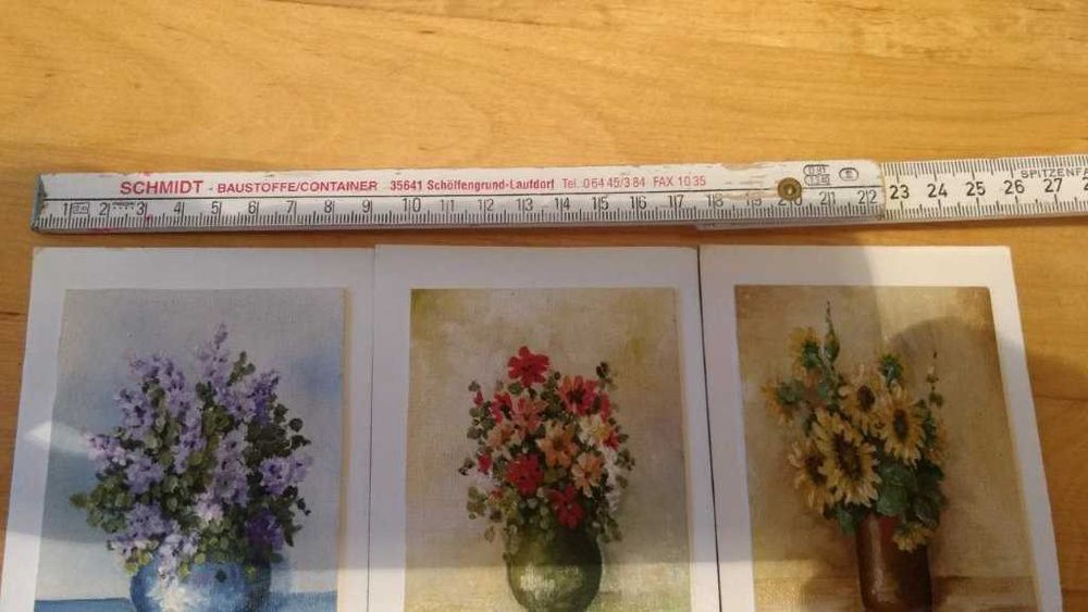 Obrazki olejne na tekturze