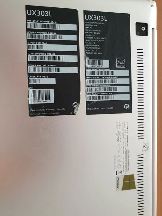 Portátil ASUS UX303L i5