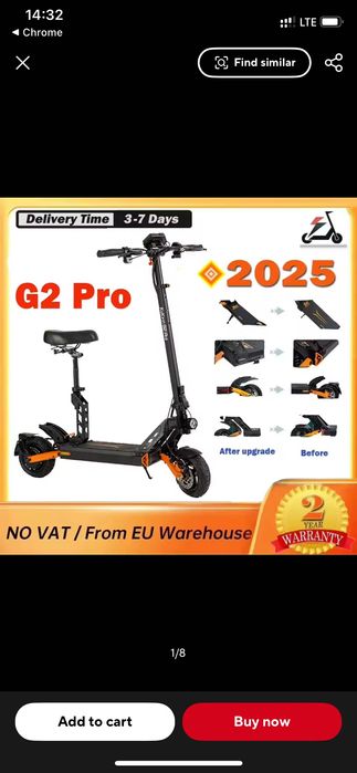 Kukirin G2 pro 2025, 195 km przebieg