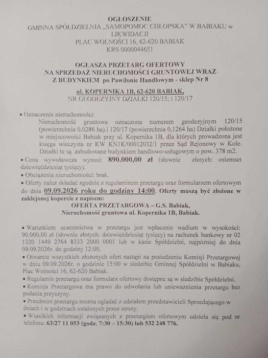 Sprzedam działkę zabudowaną pawilonem handlowym - Widok 2