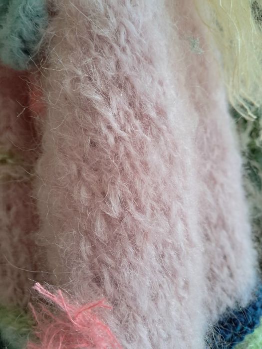 Kolorowy sweterek z Alpaki i Merino .Handmade.
