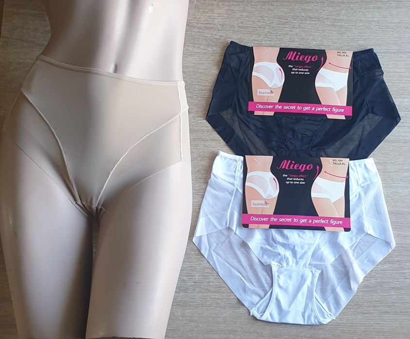 3×Damskie majtki figi modelujące 2XL