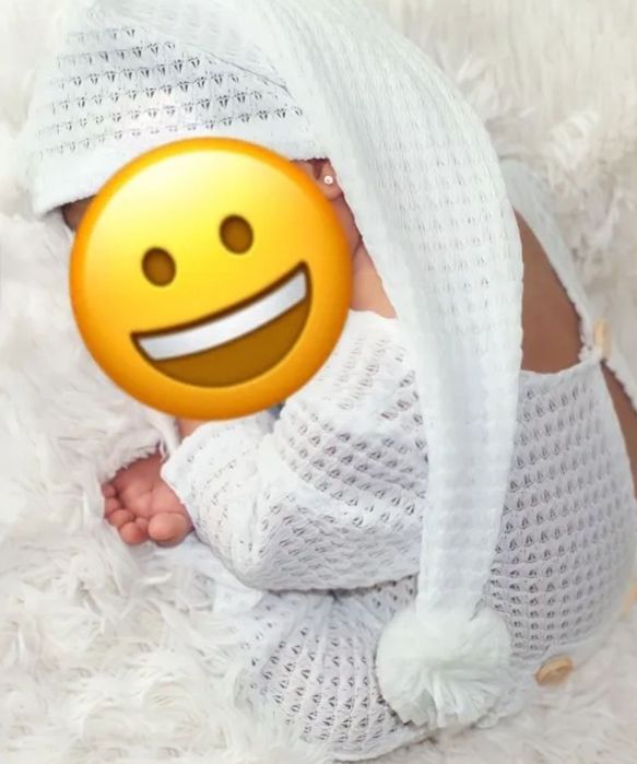 Rekwizyty do sesji zdjęciowej dla noworodka,pajacyk + czapka do sesji
