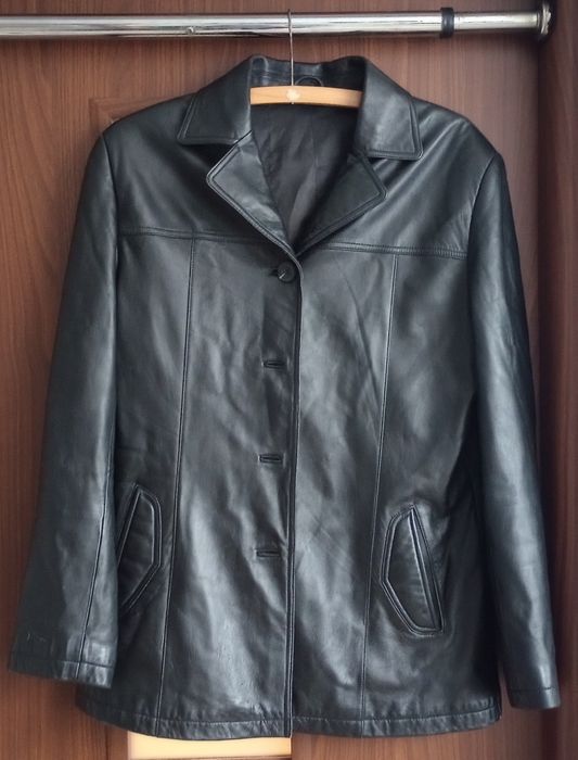 Kurtka skórzana czarna żakiet skóra ze skóry marynarka