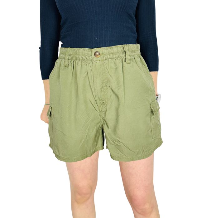 Zielone szorty cargo z wysokim stanem L 40 Denim Co.