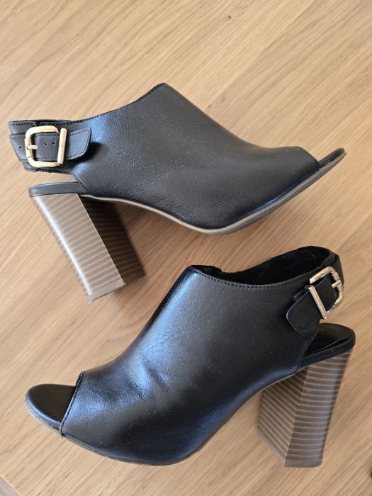 Buty damskie, sandały skórzane