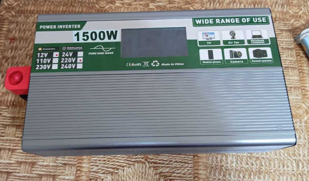 3000/1500W ЧИСТЫЙ СИНУС БОЛЬШОЙ ТЯЖЕЛЫЙ Инвертор 12/220v