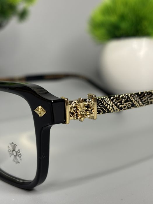 Окуляри chrome hearts  black+gold