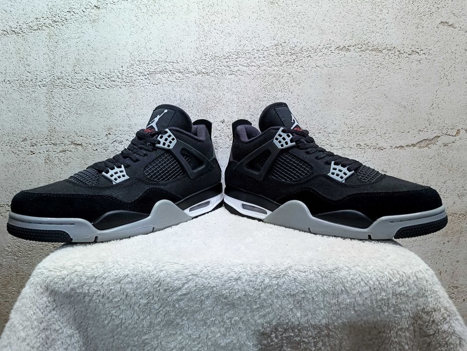 NIKE JORDAN 4 RETRO SE BLACK KANVAS r.44,5 stan bardzo dobry