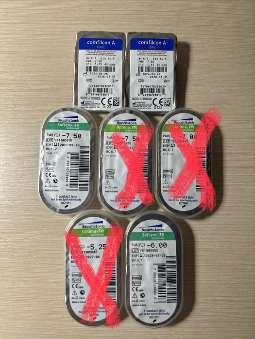 Контактні лінзи.