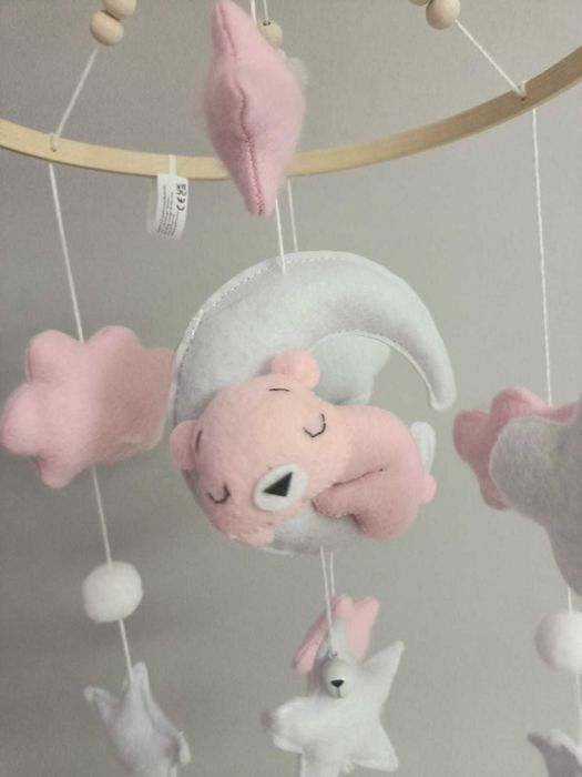 karuzela do łóżeczka dziecięcego mis handmade