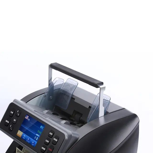 Maquina contar notas dinheiro valor total
