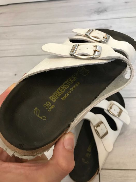 Skórzane klapki Birkenstock Arizona rozm. 39