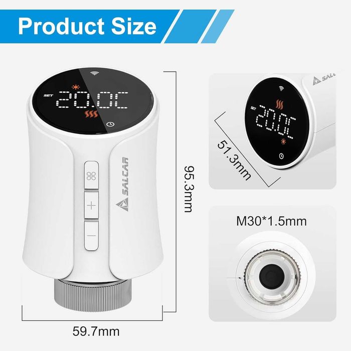 SALCAR Inteligentny termostat grzejnikowy wifi