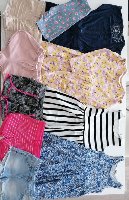 Paka ubrania dla dziewczynki rozmiar 122/128 cm Zara H&M C&A Lindex