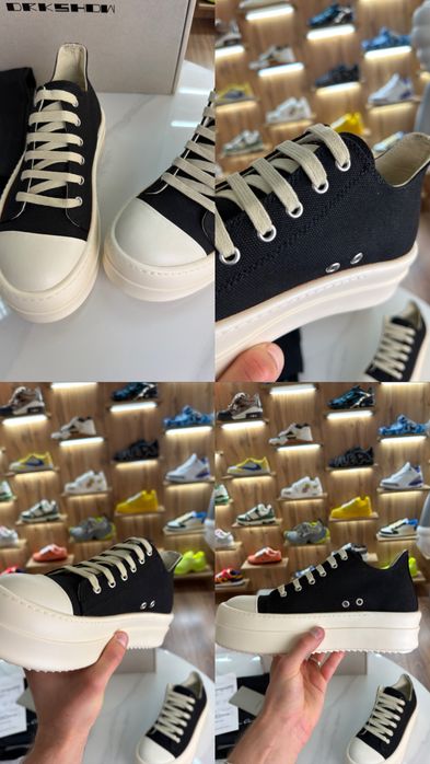 Снікерси Кросівки RICK OWENS Drksdw Ramones Black Beige