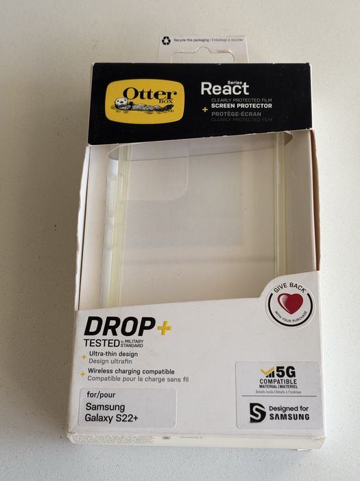 Capa + Película de Vidro Otterbox React para Samsung S22+ Plus