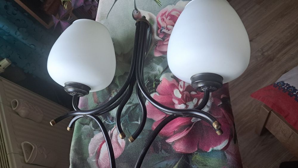 Piękna lampa z dwoma kloszami