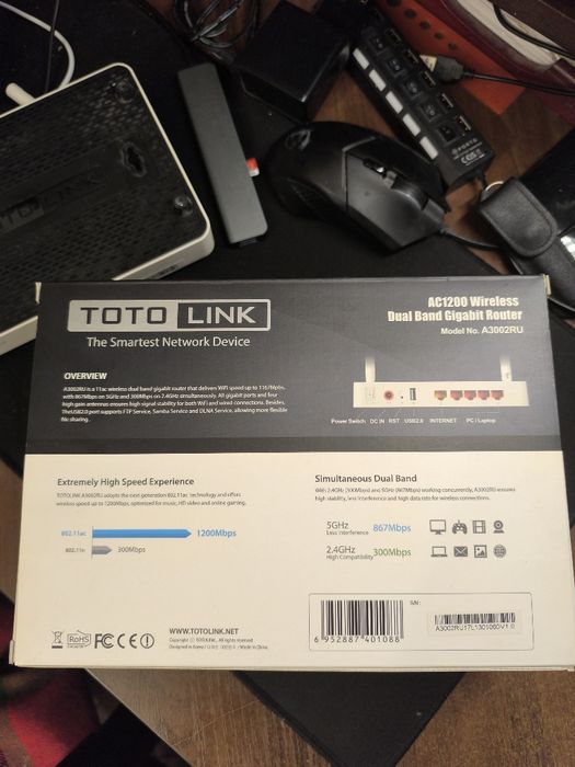 Продам роутер ТОТО LINK A3002RU