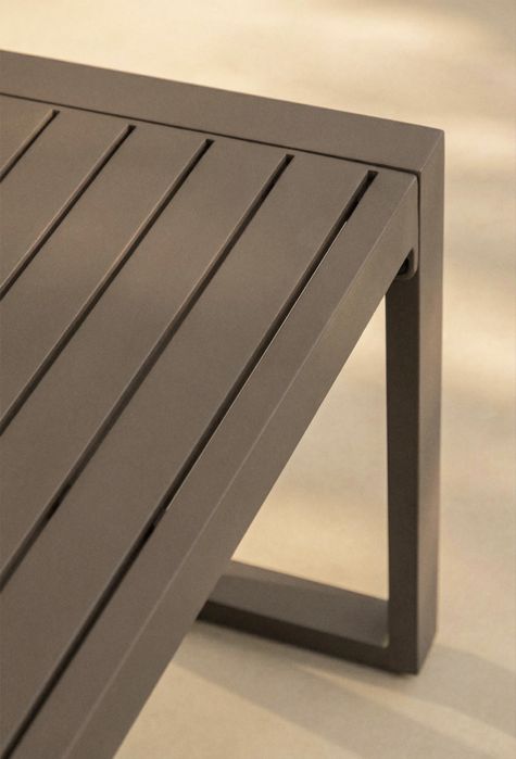 Mesa de centro de jardim Sklum Lipov 110×55 cm, alumínio, NOVA na caixa