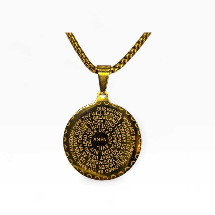 Colar Aço Inoxidável com Medalha Religiosa – Oração da Serenidade