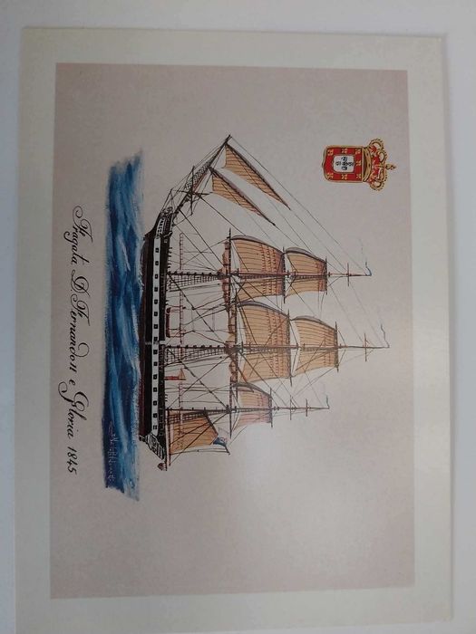 Colecção de 6 postais - Navios dos séculos XV a XIX