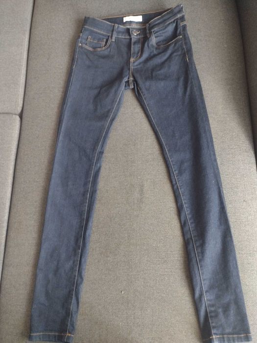 Promod Sinsay spodnie białe granatowe JEANSY SKINNY r. 32 34  XS r. 15