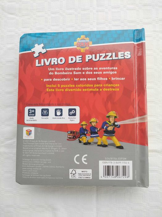 Livro de Puzzles Bombeiro Sam