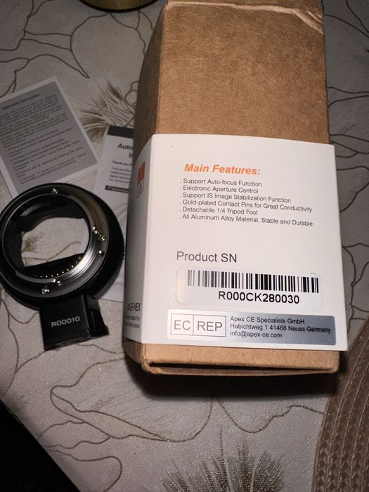 Новий! Адаптер електронний Commlite Canon EF до Sony Nex/E mount з AF