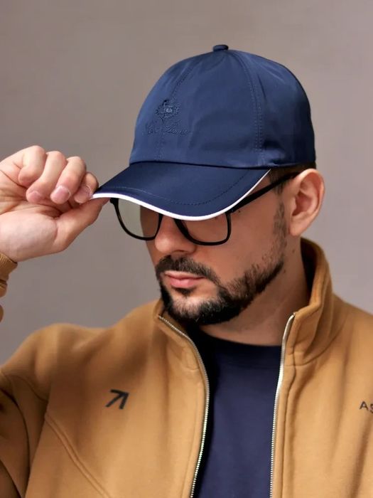 Кепка бейсболка Loro Piana 1:1 оригінал синя, преміум якість лоро піана