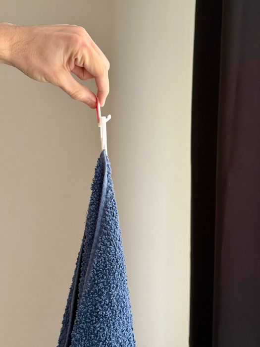 Zestaw: haczyk i klips 3D do ręczników | Bez wiercenia