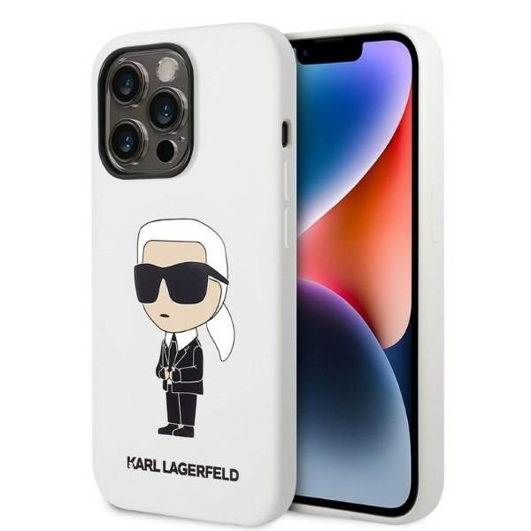 Karl Lagerfeld KLHCP14XSNIKBCH iPhone 14 Pro Max 6,7 hardcase biały/white Silicone Ikonik
