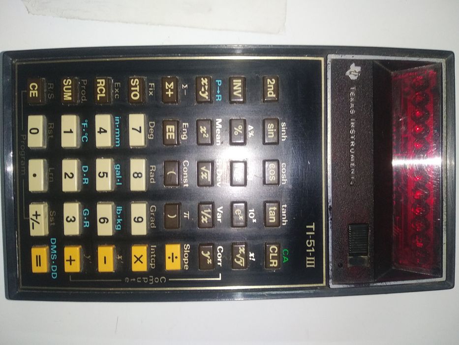 Calculadora Texas Instruments TI-51-III (Compute) de bateria antiga