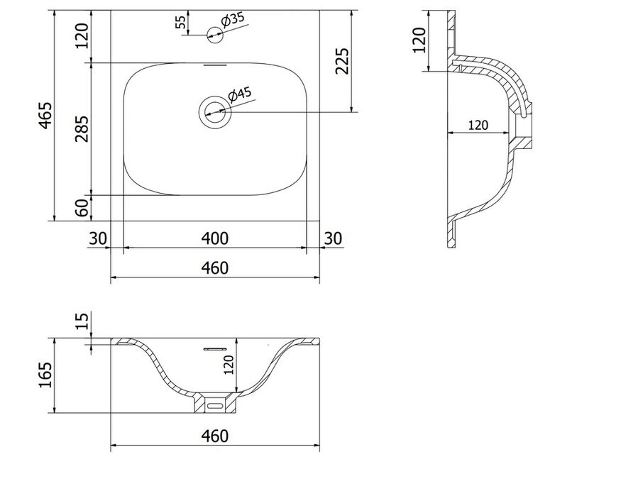 Mexen Vela umywalka wpuszczana w blat