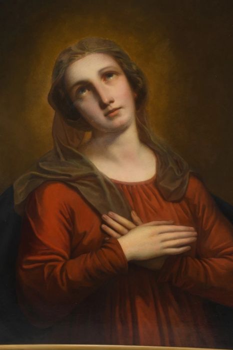 Madonna w modlitwie obraz przedwojenny Włochy