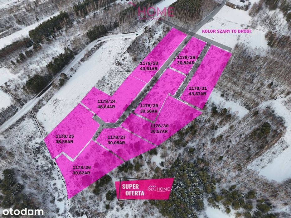 Sprzedam działkę 43,57 a - Krzątka obok Nowej Dęby