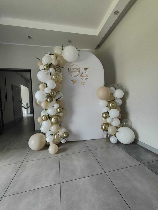 Wiatraki iskier , wodospad iskier, ciężki dym, dekoracje balonowe