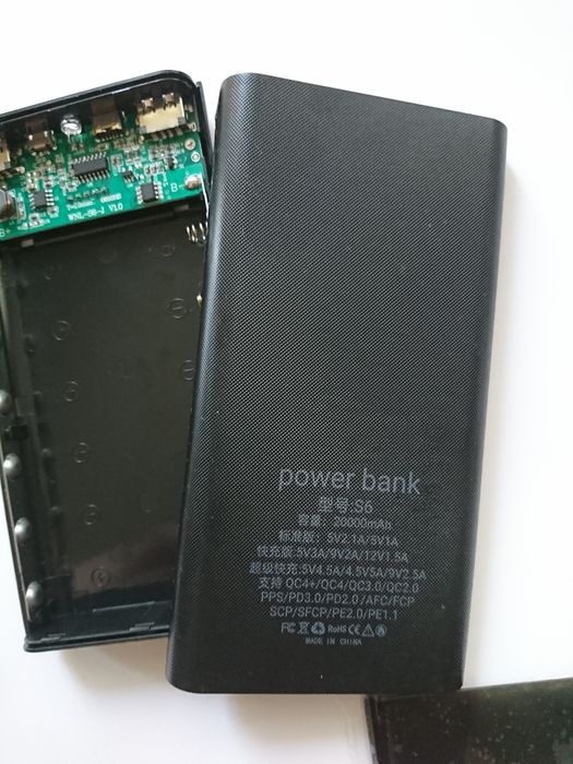 Корпус PowerBank на 6 элементов 18650, черный: 179 грн. - PowerBank та ...