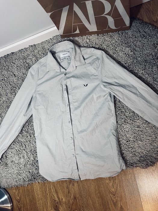 Meska koszula reserved slim fit szara rozm M