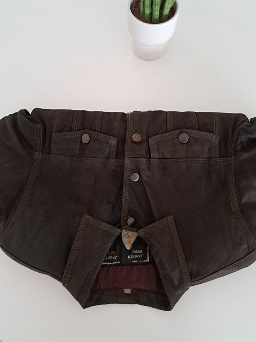 Casaco de pele de senhora castanho