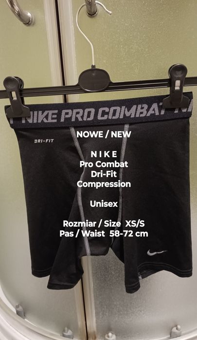 Nike Pro Combat spodenki sportowe, Uniseks, Rozmiar XS/S, Pas 58-72 cm