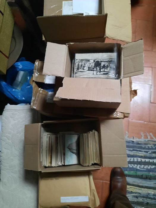 Grande colecção de selos e postais