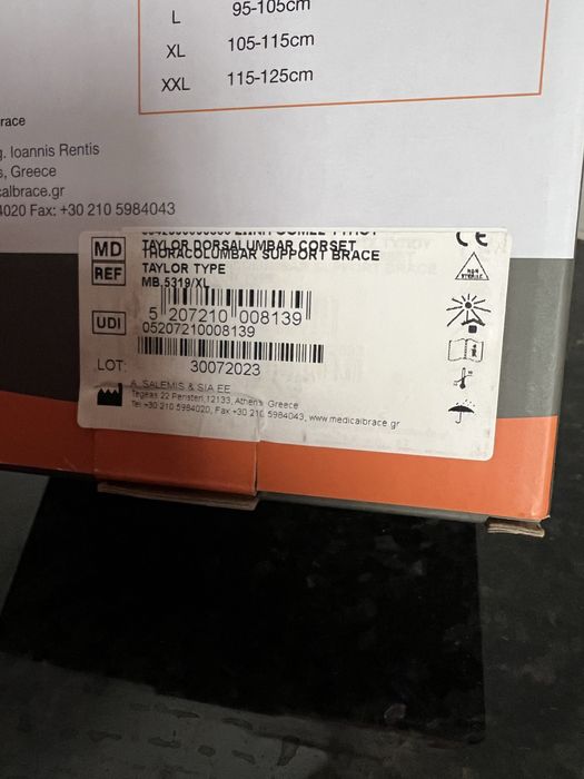 Корсет для спины/Бандаж,пояс для осанки типу Тейлора Medical Brace