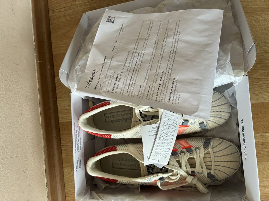 adidas x Craig Green Superstar Off White Bright Red Grey