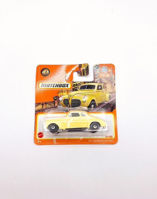 Samochodzik Matchbox 1941 Plymouth coupe żółty autko nowy nieużywany