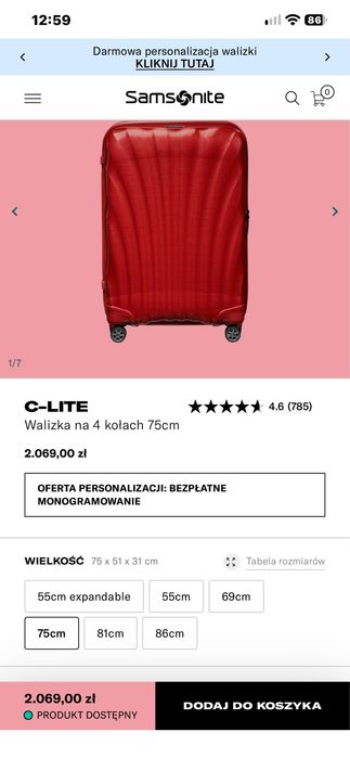 Walizka podróżna Samsonite